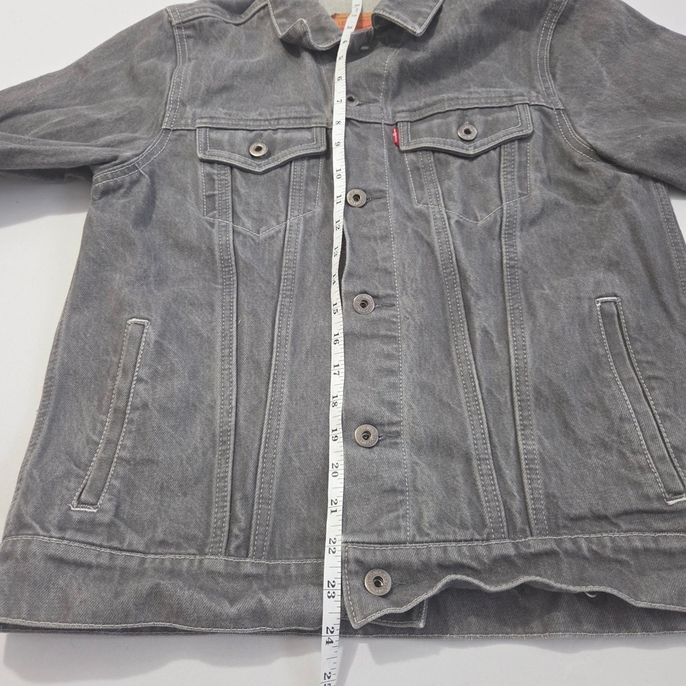 Levi Strauss Youth Gray Denim Trucker Jacket XL Extra Large Childrens - Picture 7 of 9
